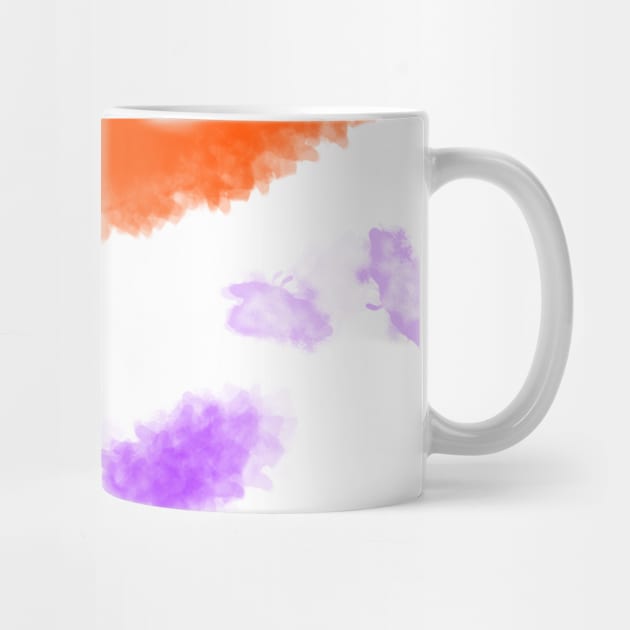 Orange pink watercolor art design by Simplecooldesignss